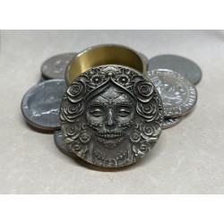 Engraved Unique Okito Coin Box "Voodoo Box" Design Awesome Details