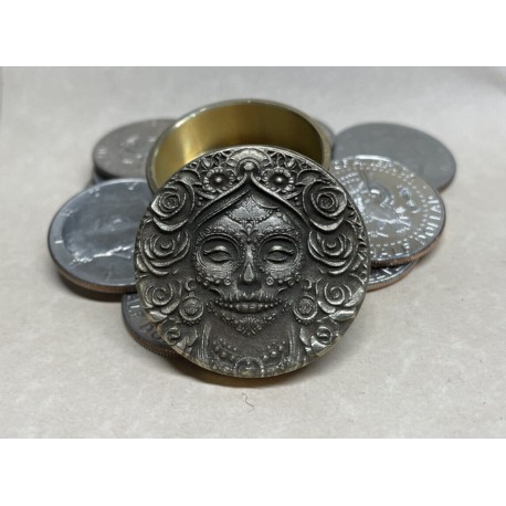 Engraved Unique Okito Coin Box "Voodoo Box" Design Awesome Details