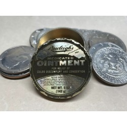 1/2 Dollar Size Okito Box "VINTAGE PILL Design" USA Pill Box Design