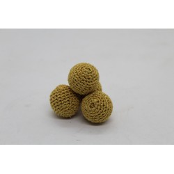 1 1/8" inch Crochet Set of (4) Glitter Gold