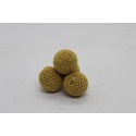 1 1/8" inch Crochet Set of (4) Glitter Gold