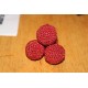 Cranberry and Gold Manipulation Balls 1 1/8"
