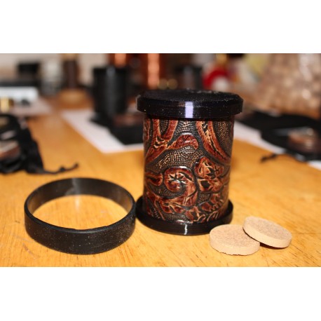 Cowhide/Delrin Embossed Cylinder