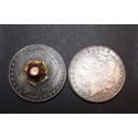 Bala de 45 cal a través de Real Morgan Dollar