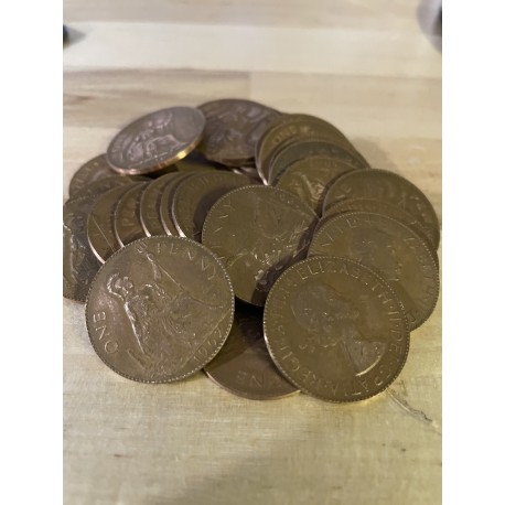 Milled Edge English Penny for Unexpanded Shells